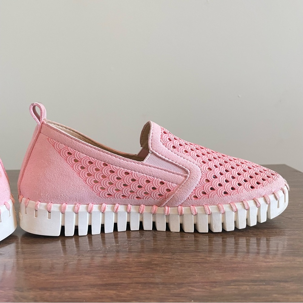 Ilse Jacobsen Tulip Pink Girl Slip On Sneakers Flats 33 - Picture 4 of 8